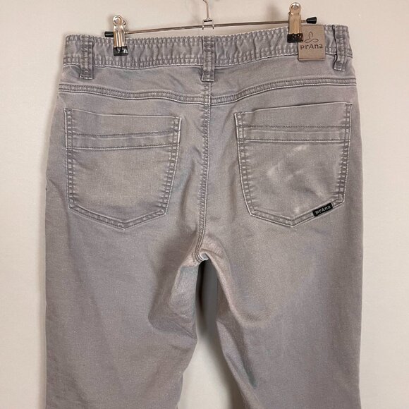 Prana Bridger Jean Gray Men Size 32/30 Stretch Cotton Pants Preowned Slim Fit - Picture 5 of 12